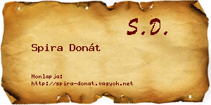Spira Donát névjegykártya
